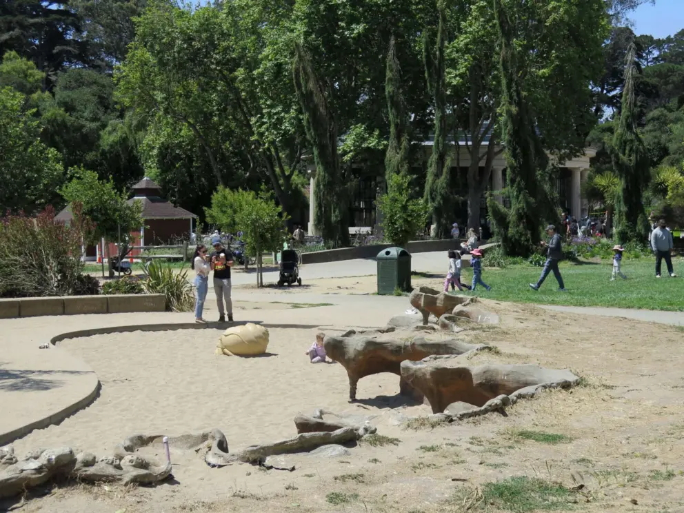 The beach area of the playground. 