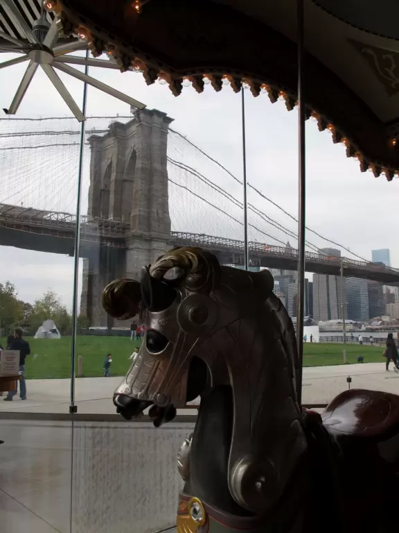Take in amazing vistas underneath the Brooklyn and Manhattan bridges.