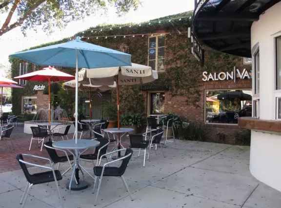 Two blocks of delightful architecture and some chic restaurants.