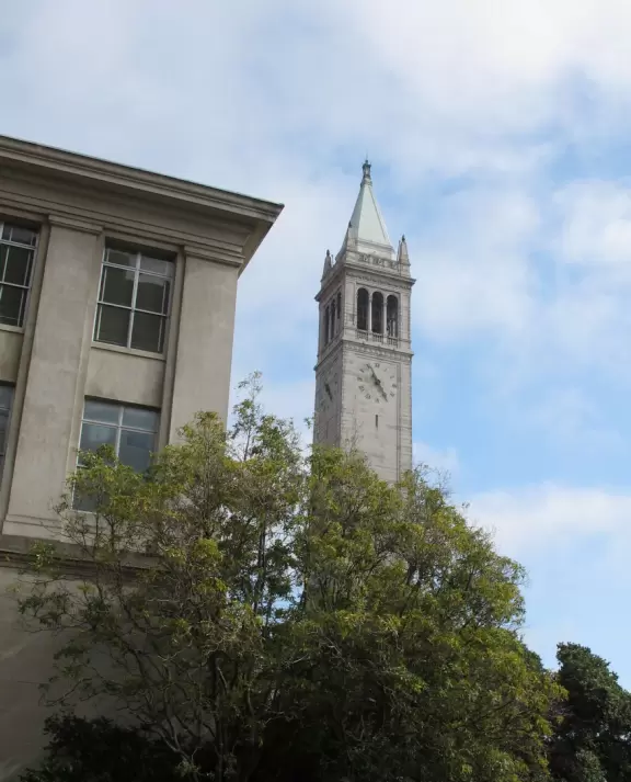 Hilly campus in gorgeous area buzzing with student activity.