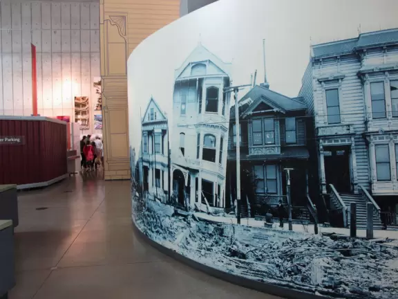 The earthquake exhibit and simulator.