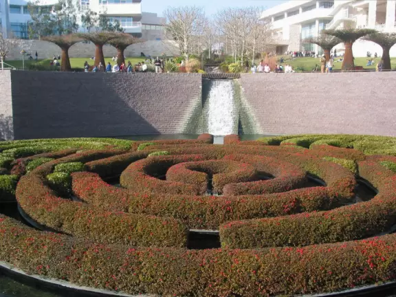 A massive architectural achievement with great views of LA, beautiful gardens, and a cool free monorail that takes you up!