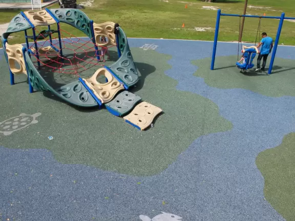 Great boundless playground, but not a good beach.