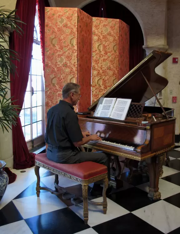 Venetian Gothic style mansion on Sarasota Bay, circus museum, art museum, gardens with huge banyan trees, and imaginative children's playground.