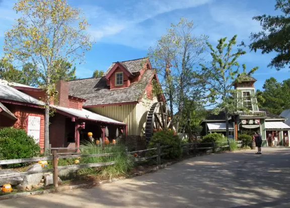 Giant granite mountain with Swiss skylift and village full of fun activities for kids!