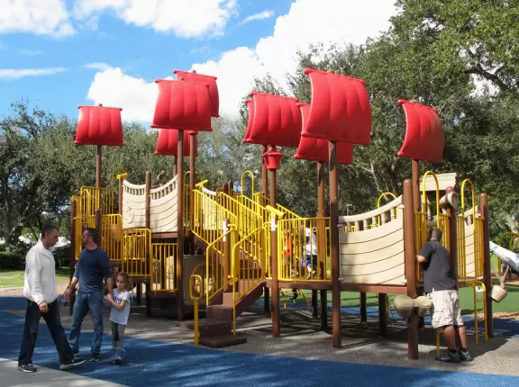 Beautiful park with wonderful playgrounds side by side!