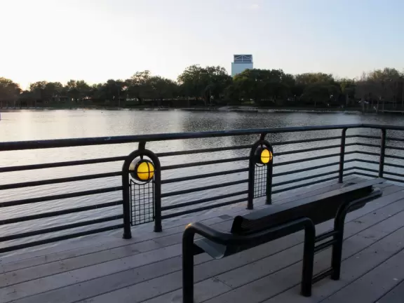 The place to go if you want to jog or walk, day or evening, inspired by many others doing the same!