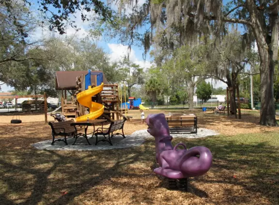 Adorable playground with a great feeling to it.