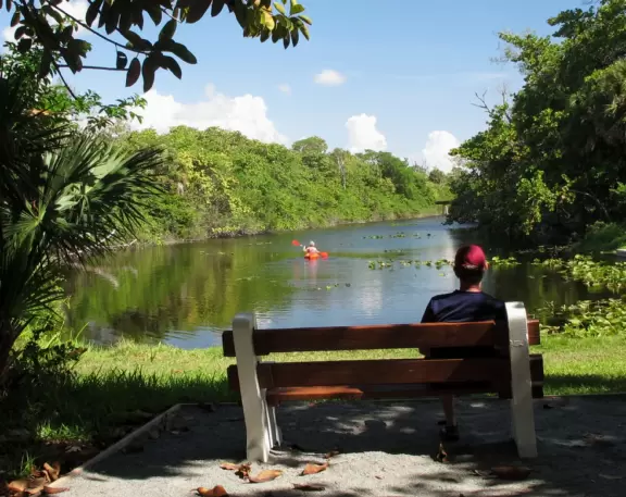 Short trails to hike or paddling area to kayak, but best of all, a gorgeous beach.