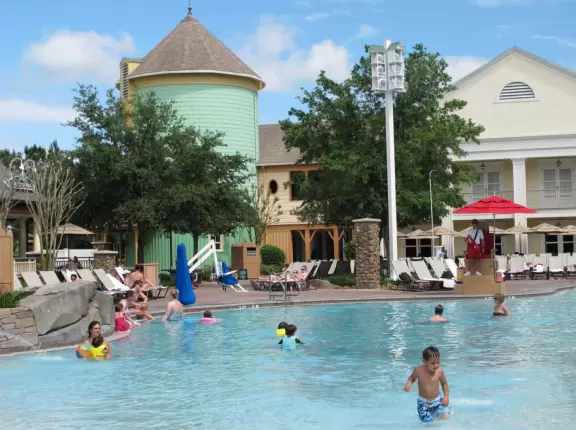 Disney Springs Resorts give you access to ferryboats so you can eat at Disney Springs at night.