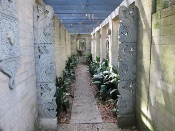 There is a peaceful, beautiful feeling in the chapel and grounds of Maitland Art Center.