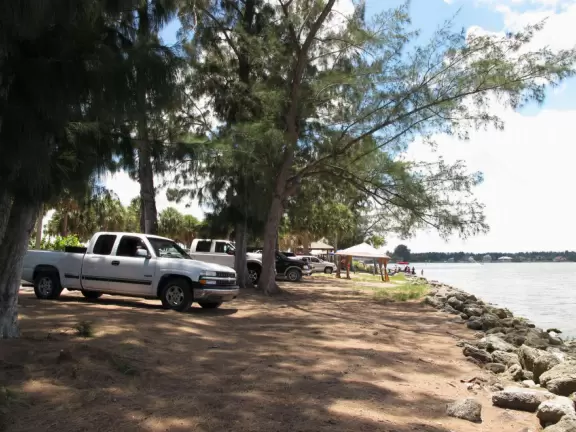 Little park on the intracoastal with tons of shade from Australian pines plus a breeze off the water.