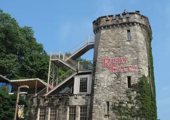 145 ft high waterfall inside a chilly underground cavern, run by a touristy company.