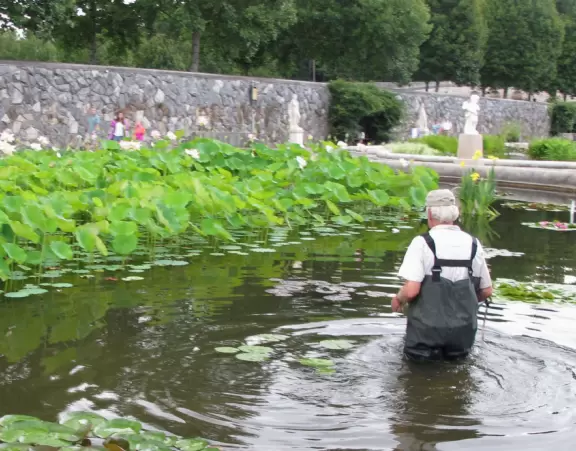 Grand estate with beautiful furnishings, countryside views, indoor pool, and gardens.