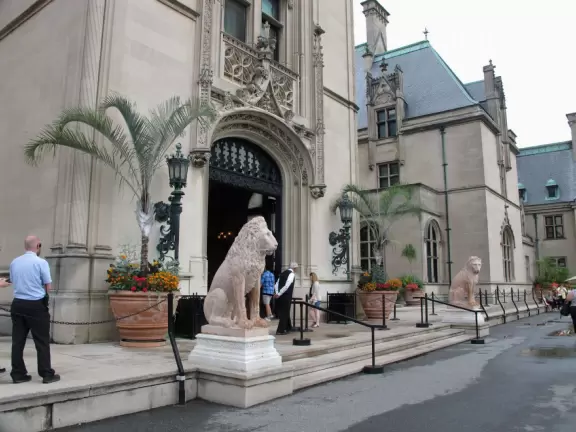 Grand estate with beautiful furnishings, countryside views, indoor pool, and gardens.