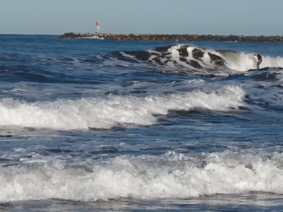 Happening, funky beach scene.