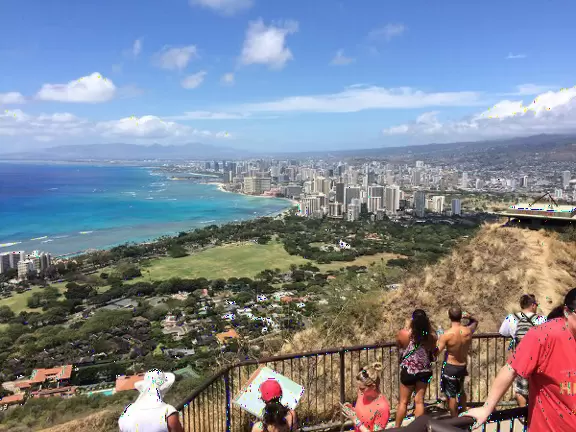 Strenuous, short hike to the top of a volcanic crater, with breathtaking beach views from a WWII bunker.