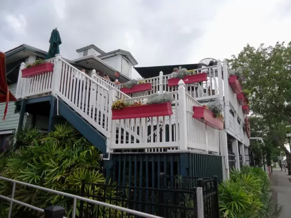 Cute main strip with nice restaurants.