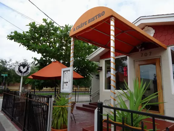 Cute main strip with nice restaurants.