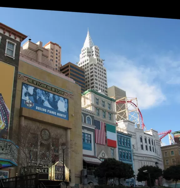 A huge resort with mini-versions of the Statue of Liberty, the Chrysler Building and New York skyline, and little streets of SoHo.