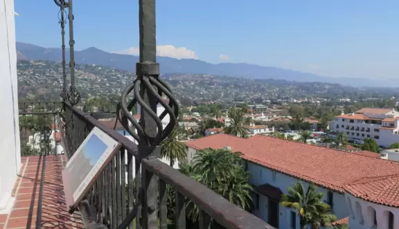An exceptionally beautiful courthouse, sunken garden, and tower with 360 degree views of Santa Barbara.