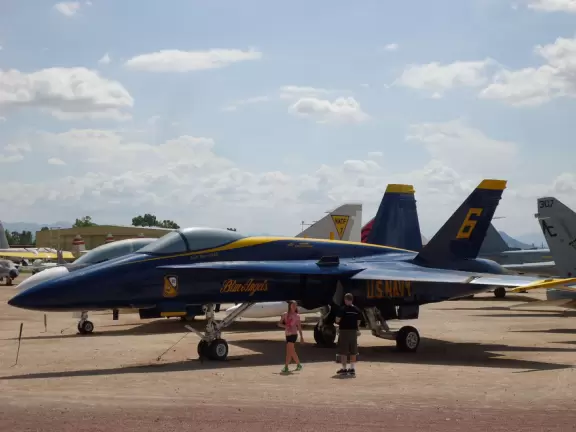 A fun indoor activity: climb inside the cockpit of planes and helicopters, check out the patch collection, and make calls from the interactive air control tower.