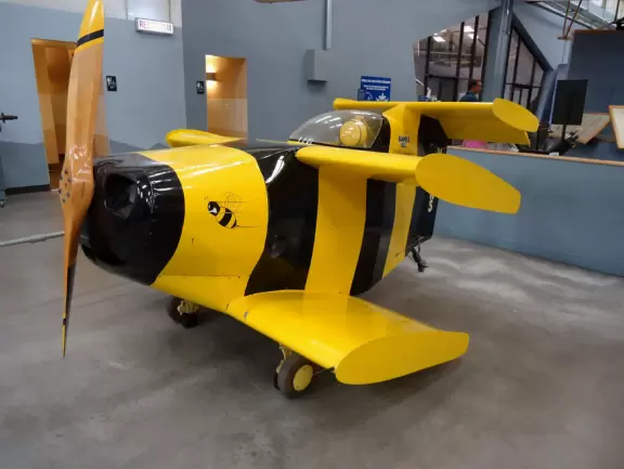 A fun indoor activity: climb inside the cockpit of planes and helicopters, check out the patch collection, and make calls from the interactive air control tower.