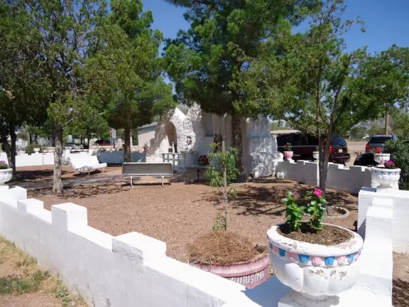 Cute church in a very dry area.