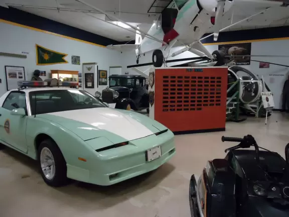 Interesting basic-looking museum with contraptions showing what people do to get across the border.