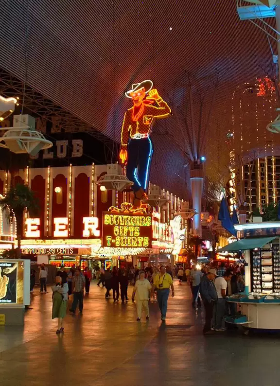 The original area in Las Vegas, somewhat rundown, but with a great free lights show.