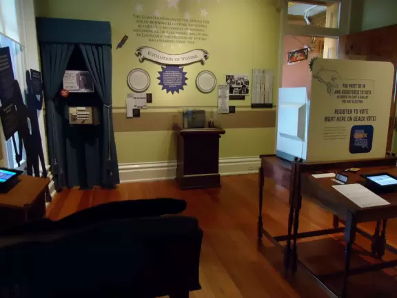 An incredible Gothic castle-like capitol building that stands high on a bluff.