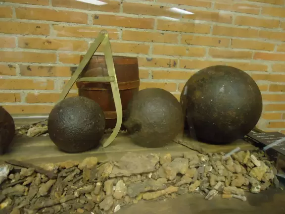 Small history museum inside a 4/5 replica of Fort Conde.