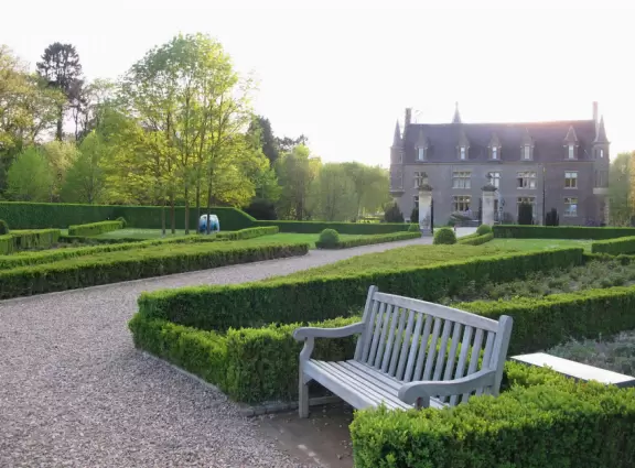 Lovely 14th century castle with a moat, now a restaurant, cafe, and hotel. A great place for a walk!