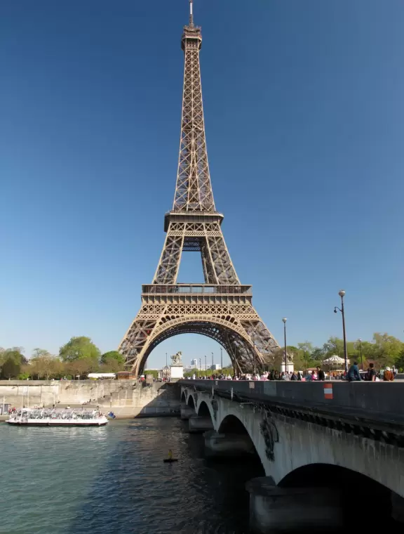 Glorious at night, the Eiffel Tower must be seen! Go up the elevator to the first level and check out the view!