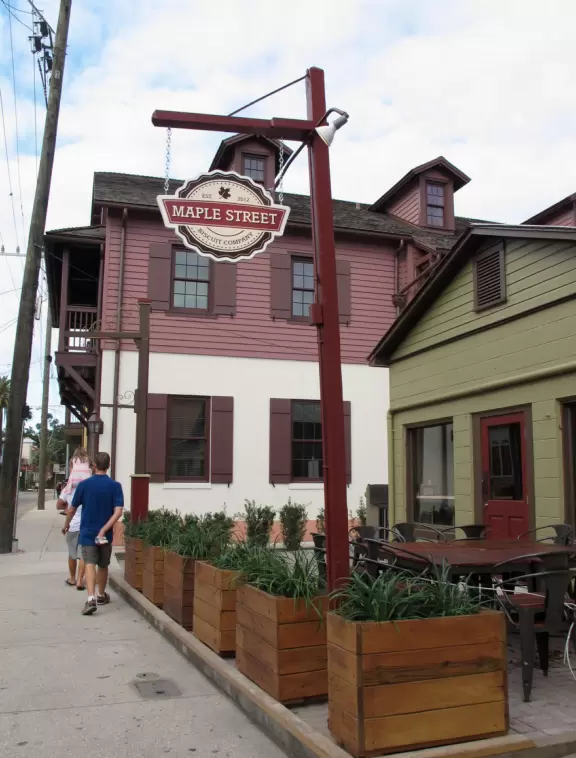Beautiful Spanish terra cotta architecture in an overly commercial town.