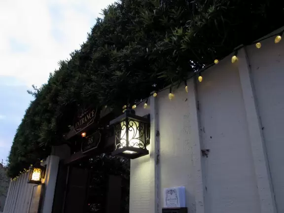 Beautiful Spanish terra cotta architecture in an overly commercial town.