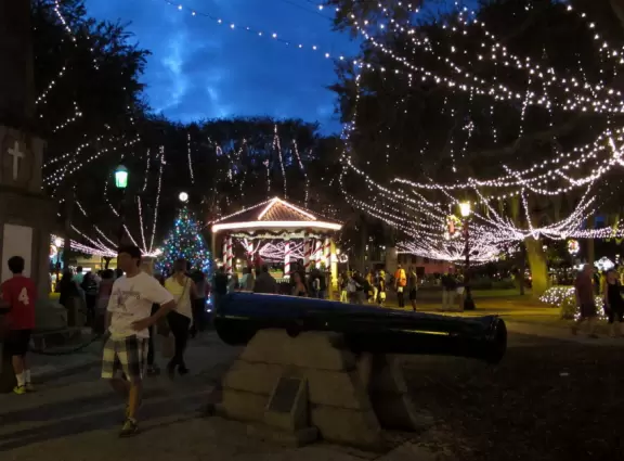 Beautiful Spanish terra cotta architecture in an overly commercial town.