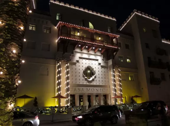 Beautiful Spanish terra cotta architecture in an overly commercial town.