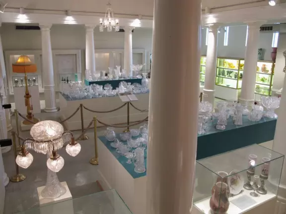 Beautiful collection of Victorian glass items, in a gorgeous but musty building. Lovely square in front.