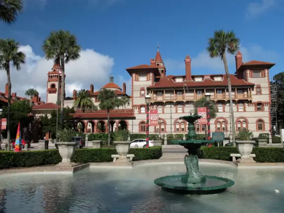 Beautiful collection of Victorian glass items, in a gorgeous but musty building. Lovely square in front.