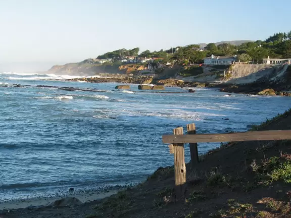 Tide pools with lots of treasures- sea sponges, crab legs, speckled rocks, massive kelp bulbs...