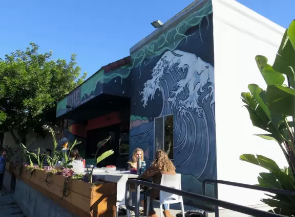 Isla Vista is where many UCSB students live, often ten or more in one beach house. It's a lively town where you can see some wacky sights!