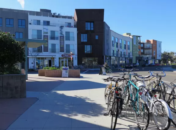 Isla Vista is where many UCSB students live, often ten or more in one beach house. It's a lively town where you can see some wacky sights!