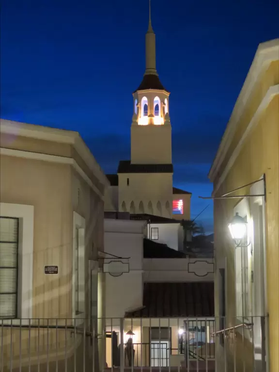 SB Public Market is a hip indoor space with cafes, and outdoor seating by a Spanish courtyard with views of quaint Victoria Court.