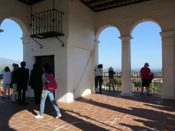 An exceptionally beautiful courthouse, sunken garden, and tower with 360 degree views of Santa Barbara.