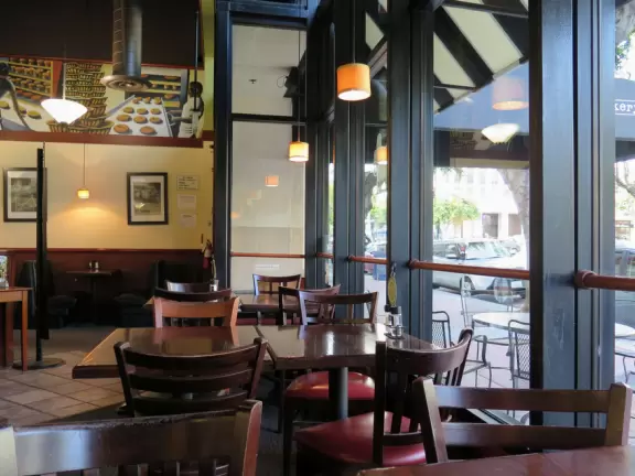 Beautiful area full of UCLA students with cafes and shops.