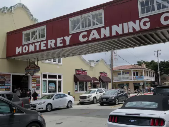 A touristy, yet pretty, waterfront area with shops and restaurants.