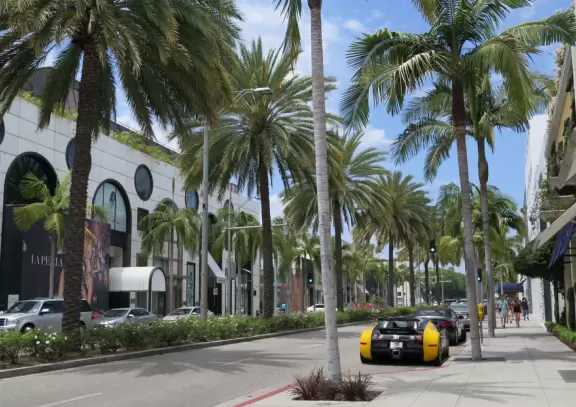 Incredible street with gold and silver sparkling high end shops, plus cafes for normal people on Beverly Dr.