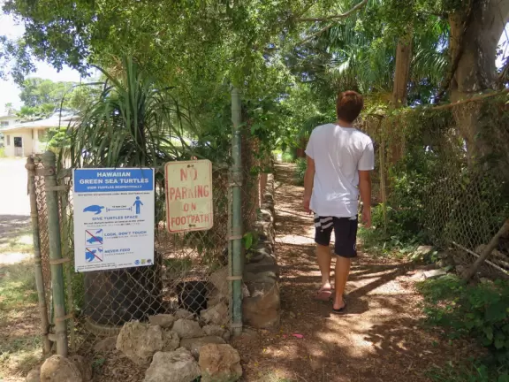 Cute little cove with shade by the rocks.