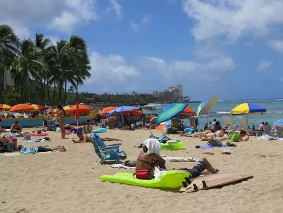 Fantastic place to swim. Also, stand under a webcam here and wave to family back home!